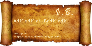 Vásári Brúnó névjegykártya